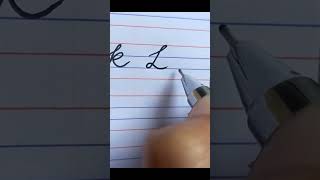 How to write letter L in capital and small cursive writing #handwriting #cursivewriting