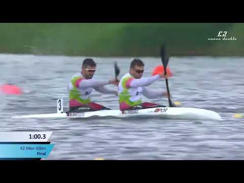 K2 500m men final Canoe sprint World Cup Poznan 2022