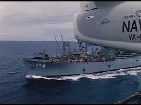USS Theodore E. Chandler (DD-717) and USS Constellation (CVA-64) replenishment at sea Yankee Station