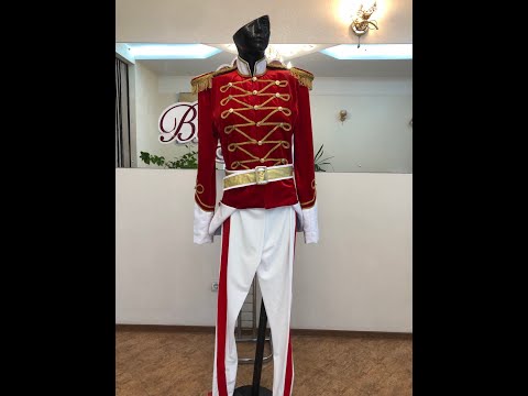 Ballet costume Hussar Soldier Prince Nutcracker Fight P 0235 - video 3