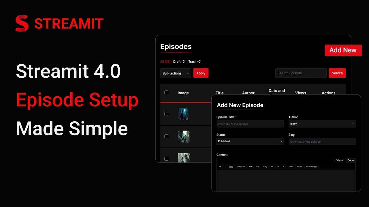 🎬 Tutorial 4 | How to Add Episodes in Streamit 4.0 – Full Walkthrough for TV Shows | Iqonic Design