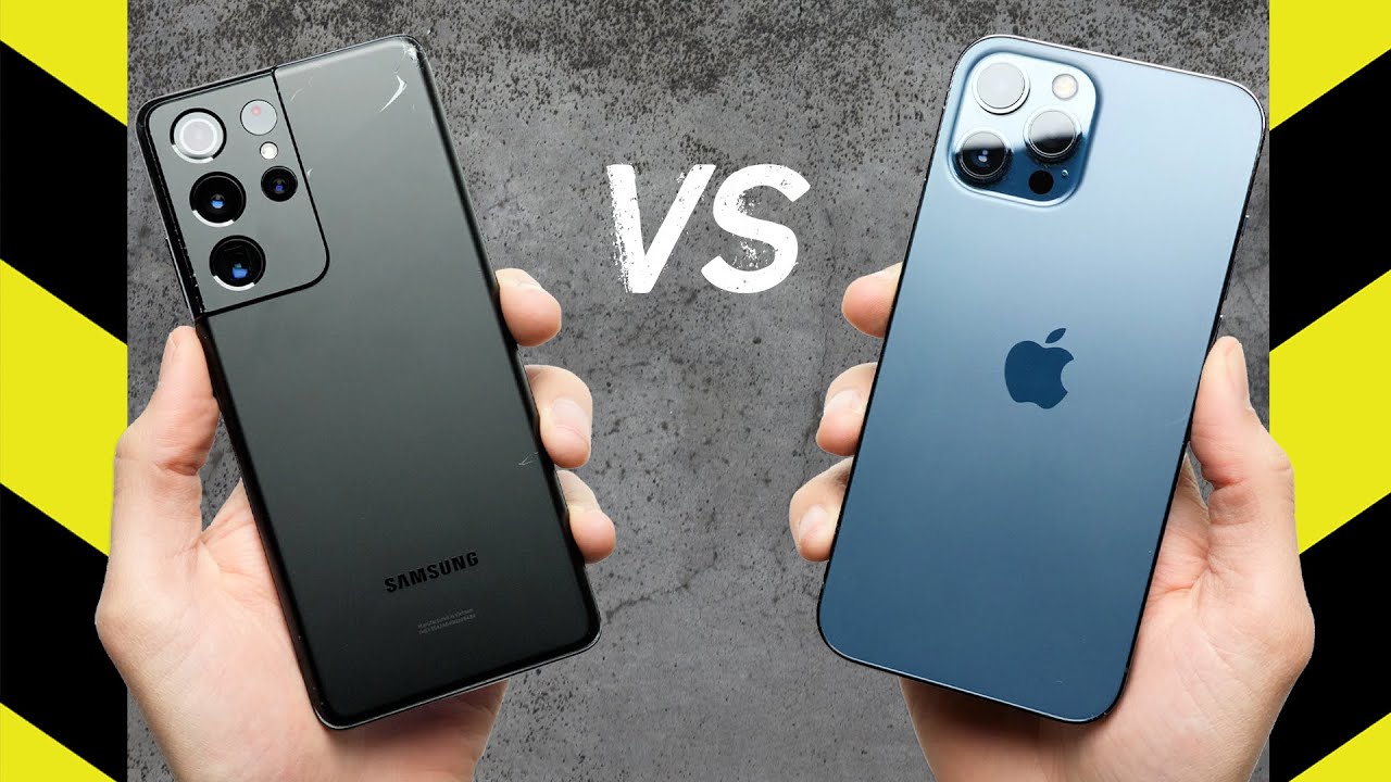 Galaxy S21 Ultra vs. iPhone 12 Pro Max Drop Test!