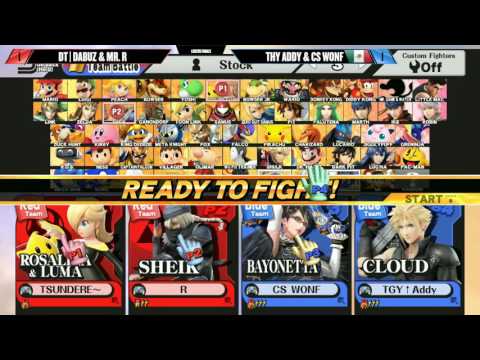 SF5 Smash 4 Doubles - THY Addy & CS Wonf Vs. dT | Dabuz & Mr. R - SSB4 Losers Finals - Smash Wii U