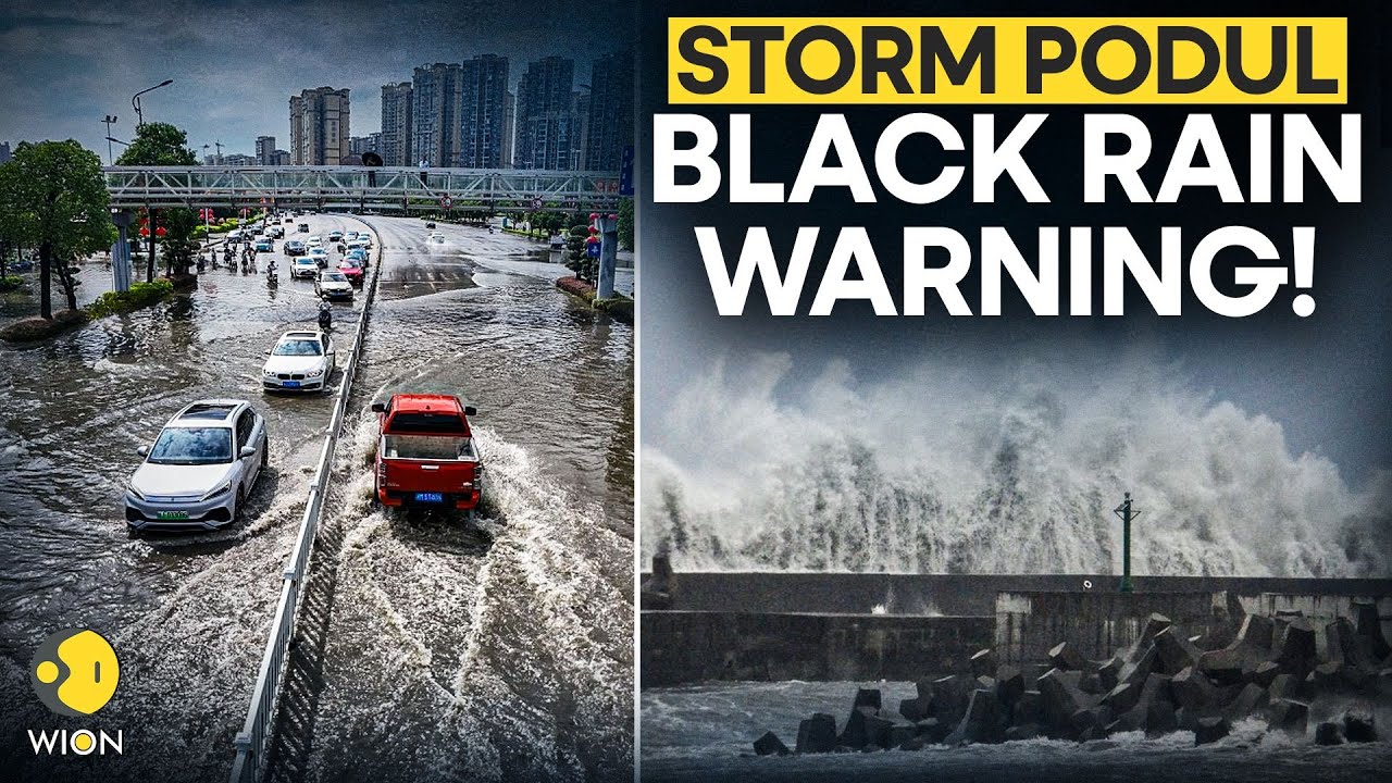 Typhoon Podul LIVE: Typhoon Podul Makes 2nd Landfall In China's Fujian! Black Rain Warning Issued