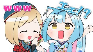 【手描き】唐突なセクハラを受け、困惑するラミィ【アキ・ローゼンタール/雪花ラミィ/白銀ノエル/ホロライブ切り抜き漫画】