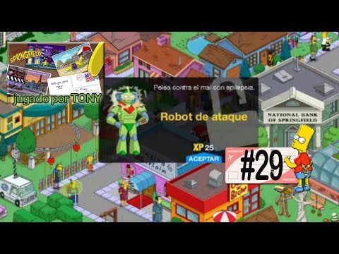 Los Simpson Springfield "Destino Spfld, Cap. 29 - El Robot de ataque" por Tony