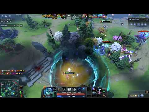 Lich dealing with Pudge, Windranger and Drow