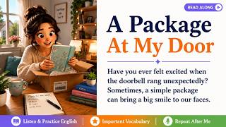 Listen & Practice English | A Package at My Door | Read Along | Speak With Us