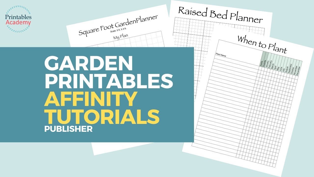 Garden Planner Printable Tutorial in Affinity Publisher