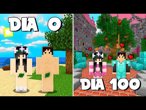 SOBREVIVI 100 DIAS COM A MINHA NAMORADA no MINECRAFT - O FILME