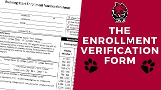 Running Start Enrollment Verification Form