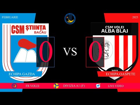 LIVE : Divizia A1 la volei (f): CSM-Știința Bacău - CSM Volei Alba Blaj /  11.02.2023, Ora 15:00