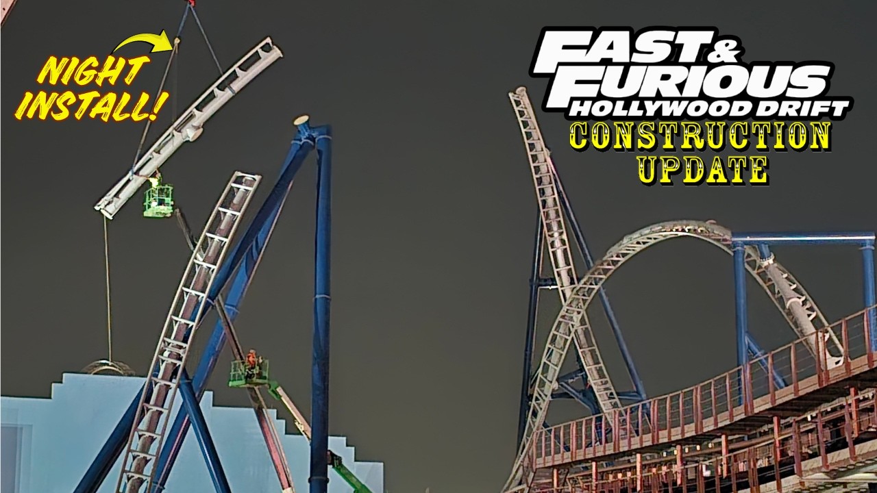 Universal Orlando Resort Fast & Furious: Hollywood Drift Roller Coaster Construction Update 8.1.26