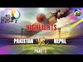 Over 40s Cricket Global Cup in Karachi | Pakistan vs Nepal | Highlights | Part 1
