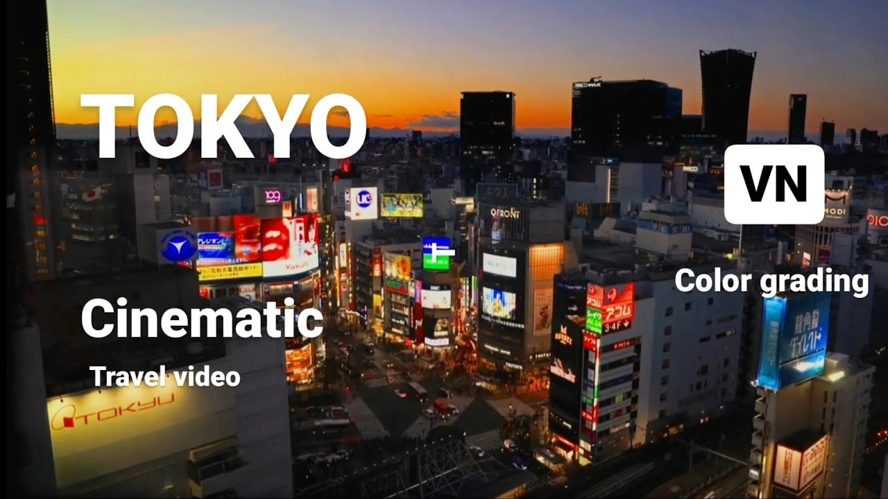 How to Edit Video in VN : Tokyo | Color Grading | Cinematic Travel Video
