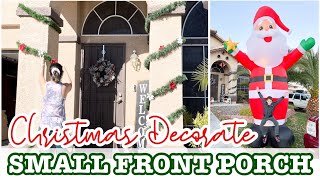 CHRISTMAS FRONT PORCH DECOR IDEAS // CHRISTMAS DECORATE WITH ME 2021