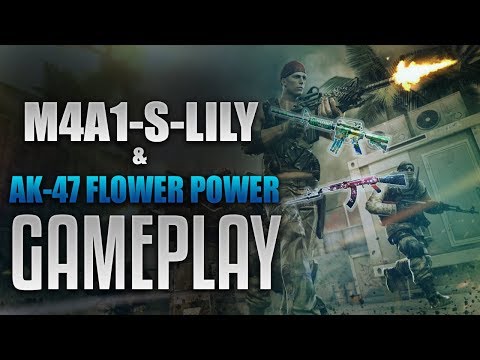 CROSSFIRE - M4A1-S-LILY & AK-47 FLOWER POWER GAMEPLAY AGAINST BOTS