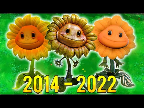 SUNFLOWER EVOLUTION (2014 - 2022) in PvZ Garden Warfare 1, 2 & Battle For Neighborville