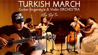 Download lagu Turkish March - Mozart (fingerstyle COVER) Alip ba ta ft. Jennifer jeon - Violin ORCHESTRA mp3