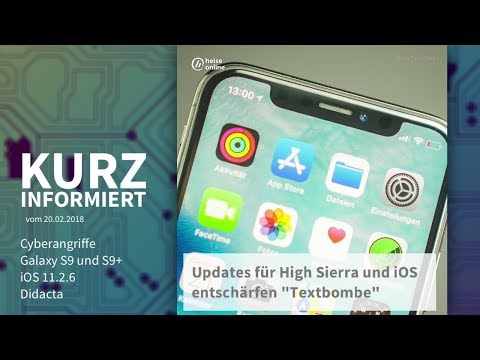 Kurz informiert vom 20.02.2018: Cyberangriffe, Galaxy S9 und S9+, iOS 11.2.6, Didacta