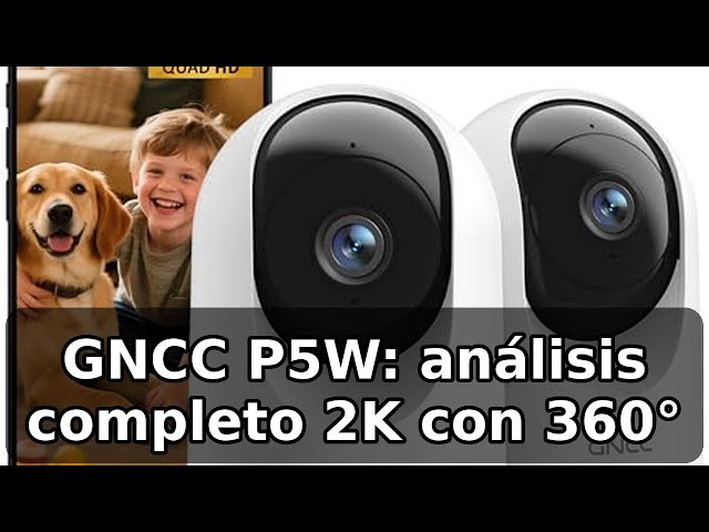 Vídeo relacionado con GNCC Camara Vigilancia WiFi Interior 360° PTZ 2K Cámara Vigilancia Interior con Seguimiento, para Adecuado para Bebés/Mascotas/Familia, Detección de IA, Audio Bidireccional, Visión Nocturna, 2,4GHz