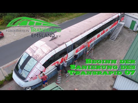 Förderverein Transrapid Emsland - Beginn der Sanierung des TR07
