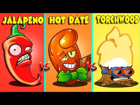 JALAPENO vs TORCHWOOD vs HOT DATE - Who Will Win? - Pvz 2 Plant vs Plant v10.5.1
