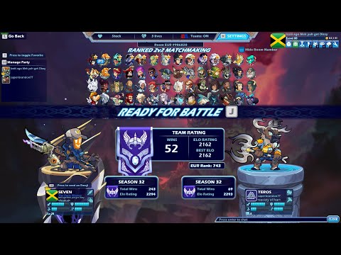 Ranked Seven And Teros Diamond Domination- (Brawlhalla Ranked 2v2)