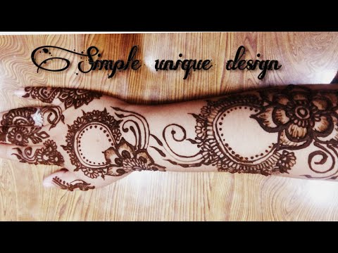 Simple and unique mehandi desine