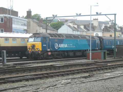 Arriva Trains Wales 57315 stabled on Holyhead.wmv