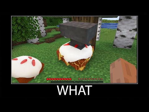 Minecraft wait what meme part 66 realistic minecraft cake