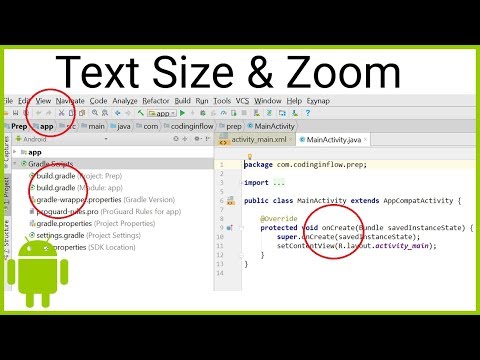 How to Change the IDE Text Size in Android Studio and Activate Mouse Wheel Zoom