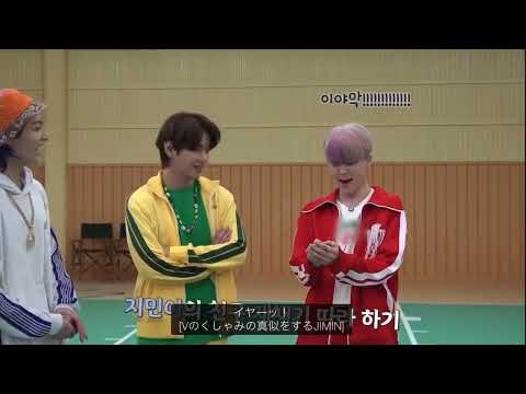 jimin repeats taehyung's sneeze 😆 (방탄소년단)-bangtan bomb