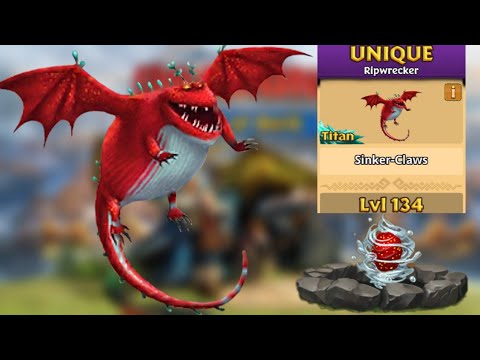 Sinker-Claws Max Level 134 Titan Mode - New Unique Ripwrecker - Dragons:Rise of Berk