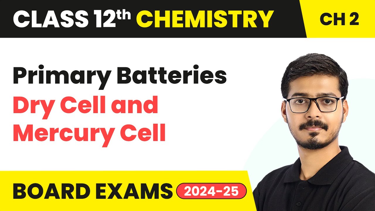 Primary Batteries - Dry Cell and Mercury Cell - Electrochemistry | Class 12 Chemistry Ch 2 | 2024-25