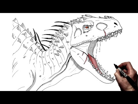 How To Draw The Indominus Rex | Step By Step |