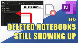 OneNote - Deleted Notebooks Still Showing Up?  (How to FIX)