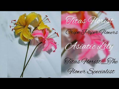 Asiatic Lily Flowers|লিলিয়াম|Crepe Paper Flowers| Titas Florist|#_31