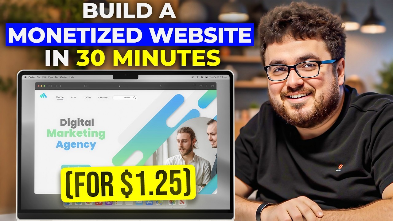 How To Build A MONETIZED Website In 30 Minutes (For $1.25)