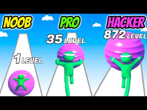NOOB vs PRO vs HACKER - Gym Ball Run