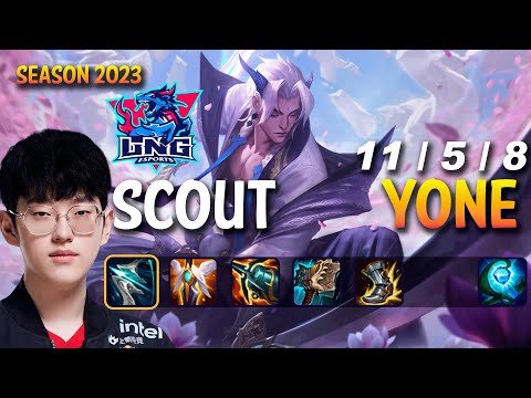 LNG Scout YONE vs KATARINA Mid - Patch 13.19 KR Ranked