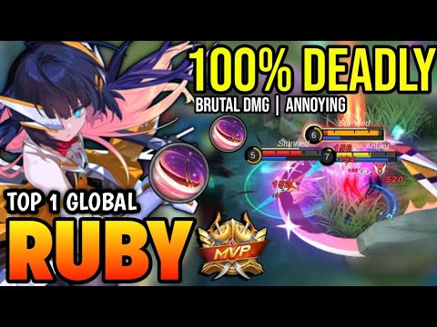 RUBY BEST BUILD 2023 | TOP 1 GLOBAL RUBY GAMEPLAY | MOBILE LEGENDS✓