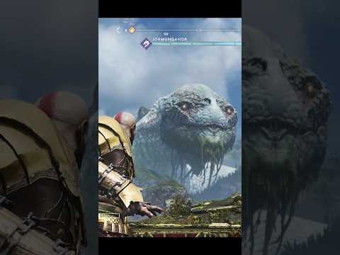 Kratos Still a Gangsta 😈, Even if the Health Bar Comes #jormungandr #kratos #gow