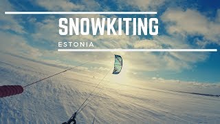 preview picture of video 'Snowkiting in Estonia'
