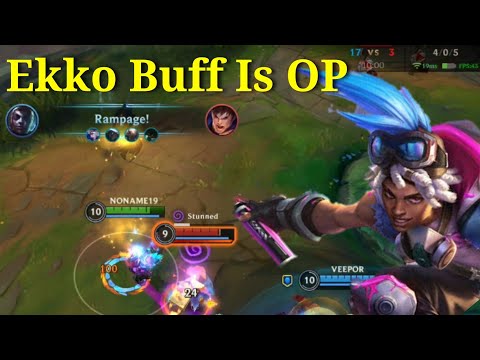 Ekko Buff Is Over Power To Mid ! Tier S Patch 4.0A Gameplay Ekko - League of Legends: Wild Rift