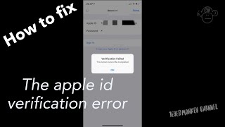 How to fix apple id verification failed error message