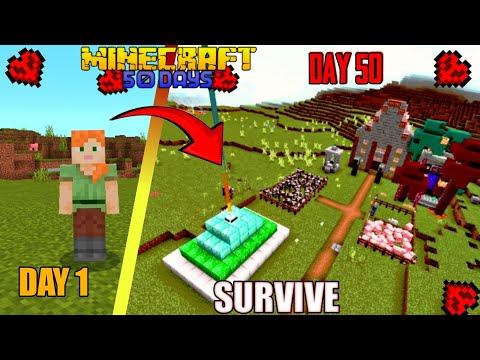 "50 Days in Minecraft: Ultimate Survival Challenge🔥" #shizo #gamer