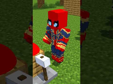 "Get STRONG with SPIDER MAN in Minecraft!" 😱