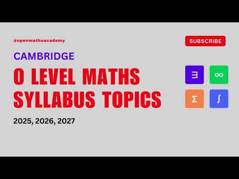 Main topics in Cambridge O Level Mathematics Syllabus D (4024) #olevelmathematics #olevelmaths