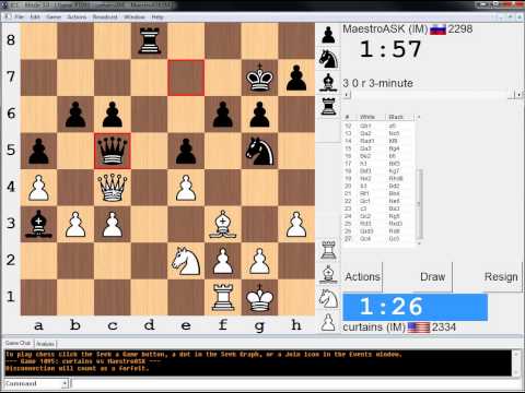 3 minute chess #135: IM Greg Shahade vs IM Alexey Kireev - Pirc Defense